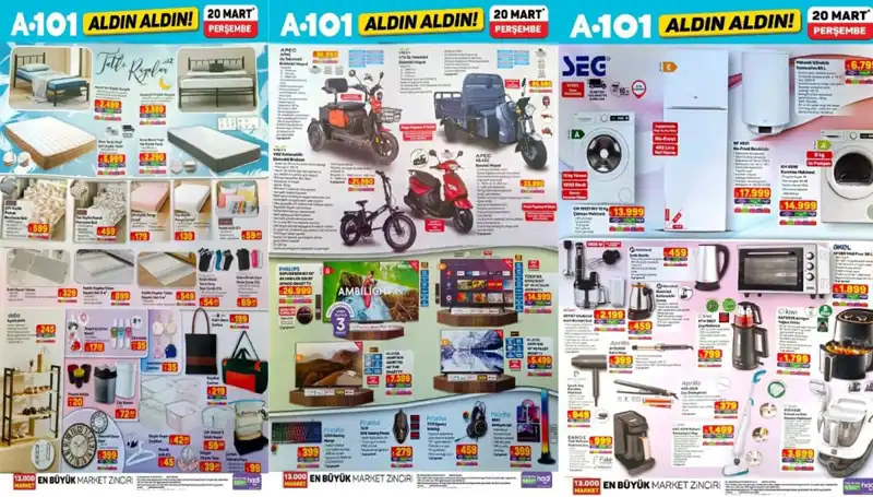 A101 Aktüel Kataloğu 20 Mart: Yeni Ürünlerle Şaşırtmaya Hazır